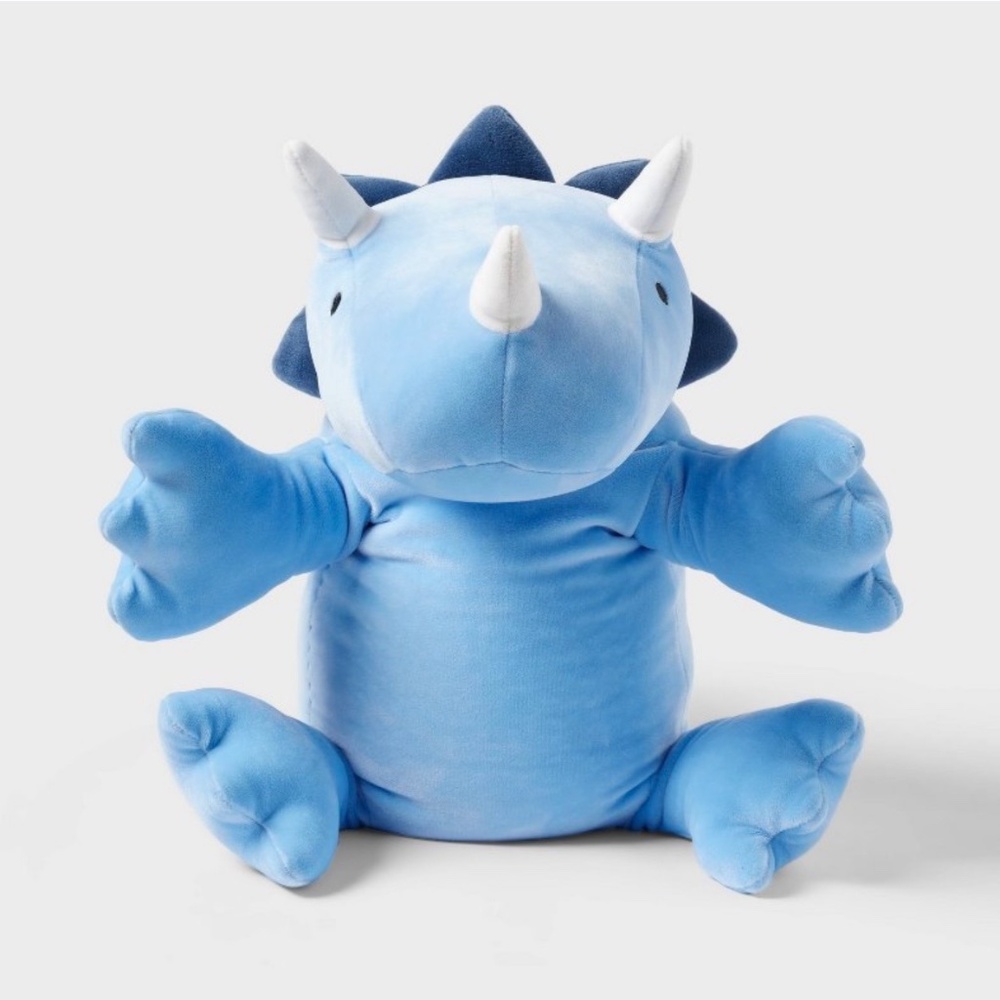 Blue Dinosaur Weighted Plush Throw Pillow - Pillowfort - Picture 4 of 9